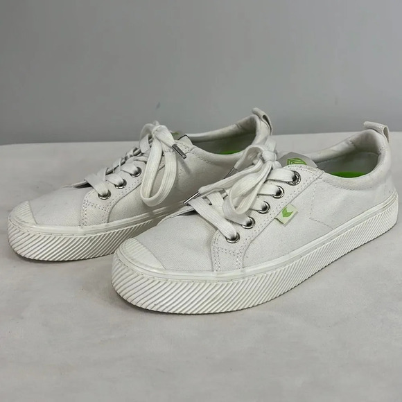 Cariuma | OCA low-top white canvas lace up sneakers women’s size 6.5 men size 5 - Picture 5 of 10